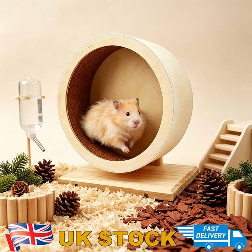 Silent wooden hamster wheel - wooden,