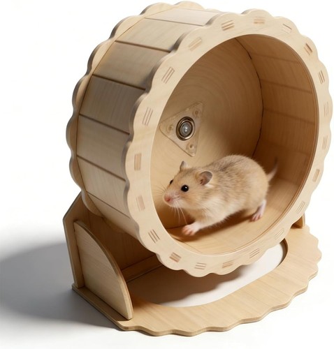 Wooden hamster wheel 26cm - wooden,