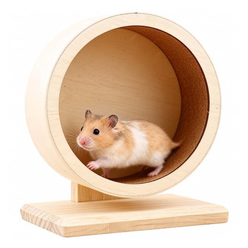 Wooden hamster wheel - wooden,